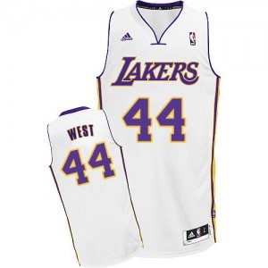 Los Angeles Lakers #44 Adidas Alternate Blanc Swingman Maillot d'équipe de NBA pas cher - Jerry West pour Homme