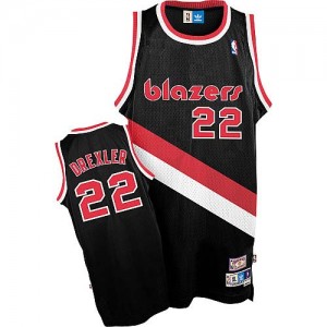 Maillot NBA Noir Clyde Drexler #22 Portland Trail Blazers Throwback Authentic Homme Adidas