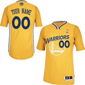 Golden State Warriors Authentic Personnalisé Alternate Maillot d'équipe de NBA - Or pour Enfants