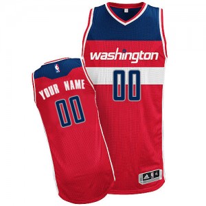 Maillot NBA Rouge Authentic Personnalisé Washington Wizards Road Homme Adidas