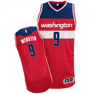 Maillot Adidas Rouge Road Authentic Washington Wizards - Martell Webster #9 - Homme