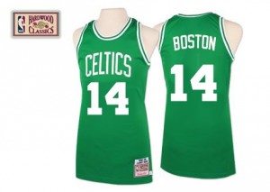 Maillot NBA Vert Bob Cousy #14 Boston Celtics Throwback Swingman Homme Mitchell and Ness