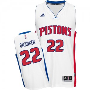 Maillot NBA Detroit Pistons #22 Danny Granger Blanc Adidas Swingman Home - Homme