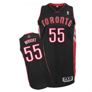 Toronto Raptors #55 Adidas Alternate Noir Authentic Maillot d'équipe de NBA achats en ligne - Delon Wright pour Homme