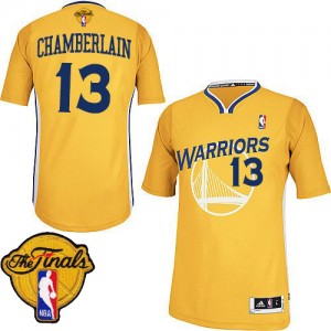 Golden State Warriors Wilt Chamberlain #13 Alternate 2015 The Finals Patch Authentic Maillot d'équipe de NBA - Or pour Homme