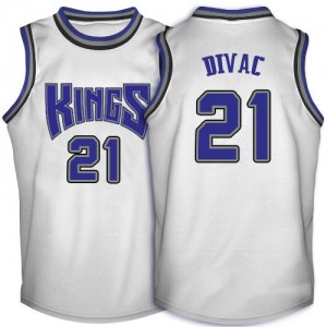 Sacramento Kings #21 Adidas Throwback Blanc Authentic Maillot d'équipe de NBA boutique en ligne - Vlade Divac pour Homme