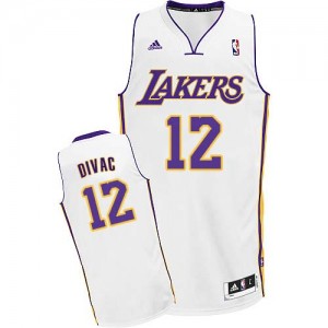 Los Angeles Lakers Vlade Divac #12 Alternate Swingman Maillot d'équipe de NBA - Blanc pour Homme