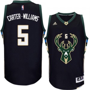 Milwaukee Bucks Michael Carter-Williams #5 Alternate Authentic Maillot d'équipe de NBA - Noir pour Homme