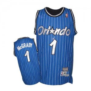 Maillot NBA Orlando Magic #1 Tracy Mcgrady Bleu royal Mitchell and Ness Authentic Throwback - Homme