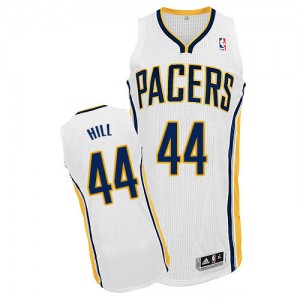 Maillot NBA Indiana Pacers #44 Solomon Hill Blanc Adidas Authentic Home - Homme