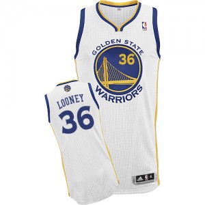 Maillot Authentic Golden State Warriors NBA Home Blanc - #36 Kevon Looney - Homme
