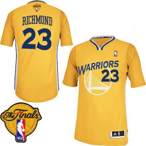 Golden State Warriors Mitch Richmond #23 Alternate 2015 The Finals Patch Authentic Maillot d'équipe de NBA - Or pour Homme