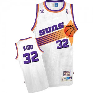 Phoenix Suns #32 Adidas Throwback Blanc Authentic Maillot d'équipe de NBA pour pas cher - Jason Kidd pour Homme