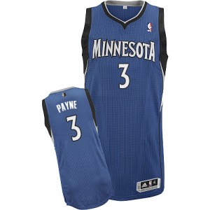 Maillot NBA Authentic Adreian Payne #3 Minnesota Timberwolves Road Slate Blue - Homme