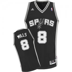 San Antonio Spurs Patty Mills #8 Road Swingman Maillot d'équipe de NBA - Noir pour Homme