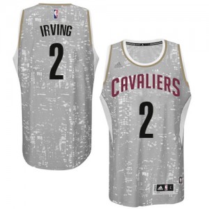 Cleveland Cavaliers #2 Adidas City Light Gris Authentic Maillot d'équipe de NBA la vente - Kyrie Irving pour Homme