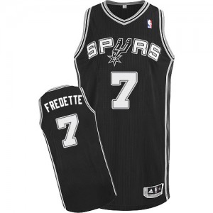 San Antonio Spurs #7 Adidas Road Noir Authentic Maillot d'équipe de NBA pour pas cher - Jimmer Fredette pour Homme