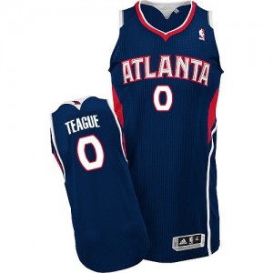 Maillot Authentic Atlanta Hawks NBA Road Bleu marin - #0 Jeff Teague - Homme