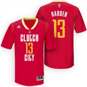 Maillot NBA Houston Rockets #13 James Harden Rouge Adidas Swingman Pride Clutch City - Homme