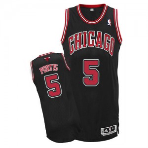 Maillot Adidas Noir Alternate Authentic Chicago Bulls - Bobby Portis #5 - Homme