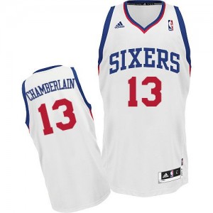Maillot Swingman Philadelphia 76ers NBA Home Blanc - #13 Wilt Chamberlain - Homme