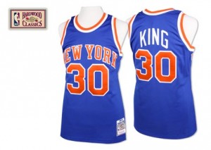 Maillot NBA New York Knicks #30 Bernard King Bleu royal Mitchell and Ness Swingman Throwback - Homme