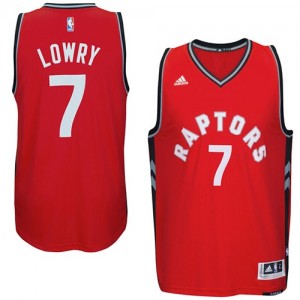 Maillot Adidas Rouge climacool Authentic Toronto Raptors - Kyle Lowry #7 - Homme