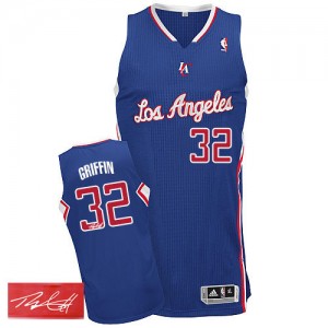 Maillot NBA Authentic Blake Griffin #32 Los Angeles Clippers Alternate Autographed Bleu royal - Homme