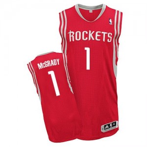 Houston Rockets #1 Adidas Road Rouge Authentic Maillot d'équipe de NBA à vendre - Tracy McGrady pour Homme