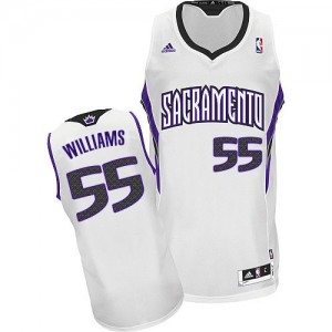 Maillot NBA Sacramento Kings #55 Jason Williams Blanc Adidas Swingman Home - Homme