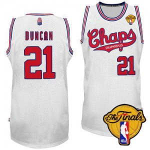 Maillot NBA Authentic Tim Duncan #21 San Antonio Spurs Latin Nights Finals Patch Blanc - Homme