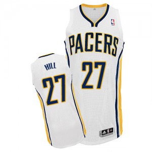 Maillot NBA Authentic Jordan Hill #27 Indiana Pacers Home Blanc - Homme