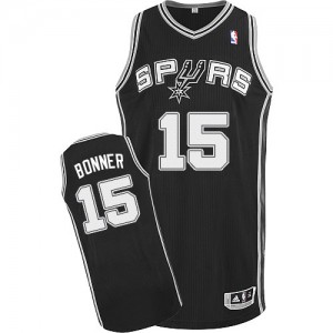 Maillot NBA Authentic Matt Bonner #15 San Antonio Spurs Road Noir - Homme