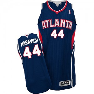 Maillot NBA Atlanta Hawks #44 Pete Maravich Bleu marin Adidas Authentic Road - Homme