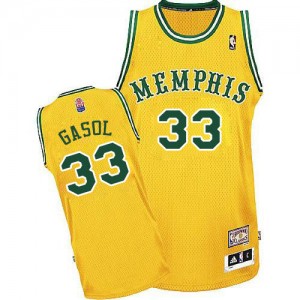 Maillot NBA Authentic Marc Gasol #33 Memphis Grizzlies ABA Hardwood Classic Or - Homme