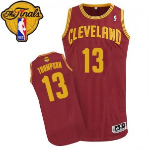 Maillot Adidas Vin Rouge Road 2015 The Finals Patch Authentic Cleveland Cavaliers - Tristan Thompson #13 - Homme