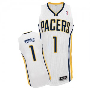Maillot NBA Authentic Joseph Young #1 Indiana Pacers Home Blanc - Homme