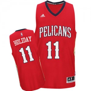 New Orleans Pelicans Jrue Holiday #11 Alternate Authentic Maillot d'équipe de NBA - Rouge pour Homme