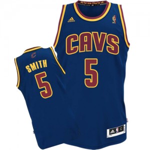 Cleveland Cavaliers J.R. Smith #5 CavFanatic Authentic Maillot d'équipe de NBA - Bleu marin pour Homme