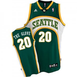 Maillot Mitchell and Ness Vert "The Glove" Throwback Authentic Oklahoma City Thunder - Gary Payton #20 - Homme