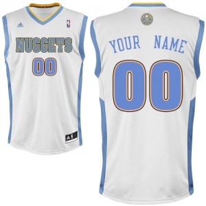 Denver Nuggets Personnalisé Adidas Home Blanc Maillot d'équipe de NBA Le meilleur cadeau - Swingman pour Homme