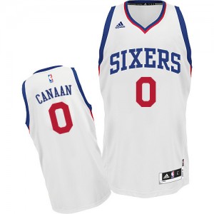 Maillot NBA Philadelphia 76ers #0 Isaiah Canaan Blanc Adidas Swingman Home - Homme