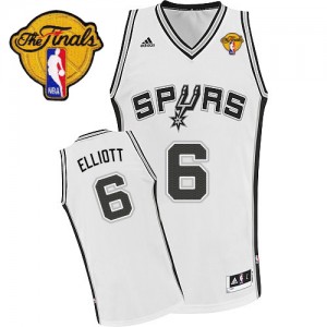 Maillot NBA Swingman Sean Elliott #6 San Antonio Spurs Home Finals Patch Blanc - Homme