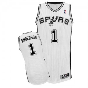Maillot Authentic San Antonio Spurs NBA Home Blanc - #1 Kyle Anderson - Homme