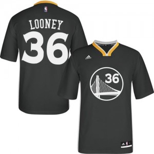Golden State Warriors #36 Adidas Alternate Noir Authentic Maillot d'équipe de NBA en ligne pas chers - Kevon Looney pour Homme