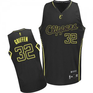 Maillot NBA Los Angeles Clippers #32 Blake Griffin Noir Adidas Authentic Electricity Fashion - Homme