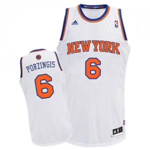 Maillot Swingman New York Knicks NBA Home Blanc - #6 Kristaps Porzingis - Homme