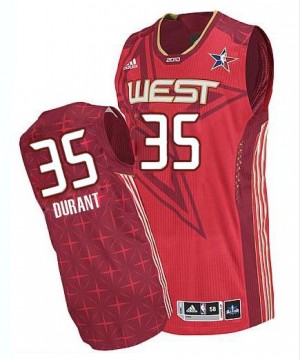Oklahoma City Thunder #35 Adidas 2010 All Star Rouge Authentic Maillot d'équipe de NBA sortie magasin - Kevin Durant pour Homme