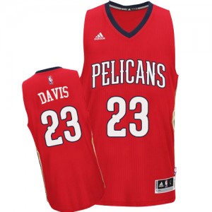 Maillot NBA Rouge Anthony Davis #23 New Orleans Pelicans Alternate Swingman Homme Adidas