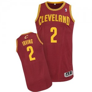 Maillot Authentic Cleveland Cavaliers NBA Road Vin Rouge - #2 Kyrie Irving - Enfants